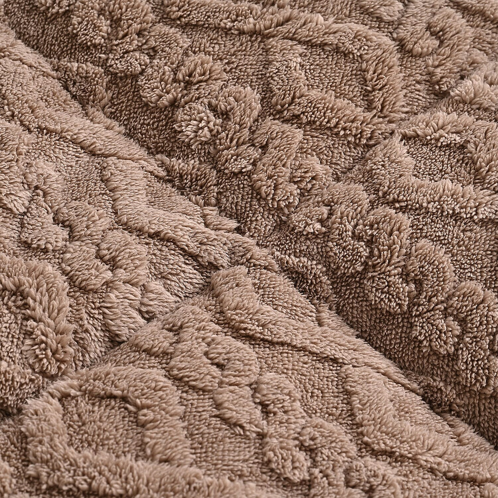 Hush Haven Jacquard Solid Comforter and Duvet (Size 200x1 cm) - Brown & White