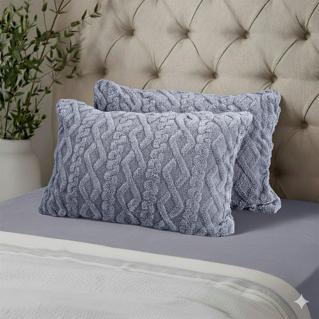 Hush Haven Jacquard Solid Comforter and Duvet (Size 200x1 cm) - Grey & White