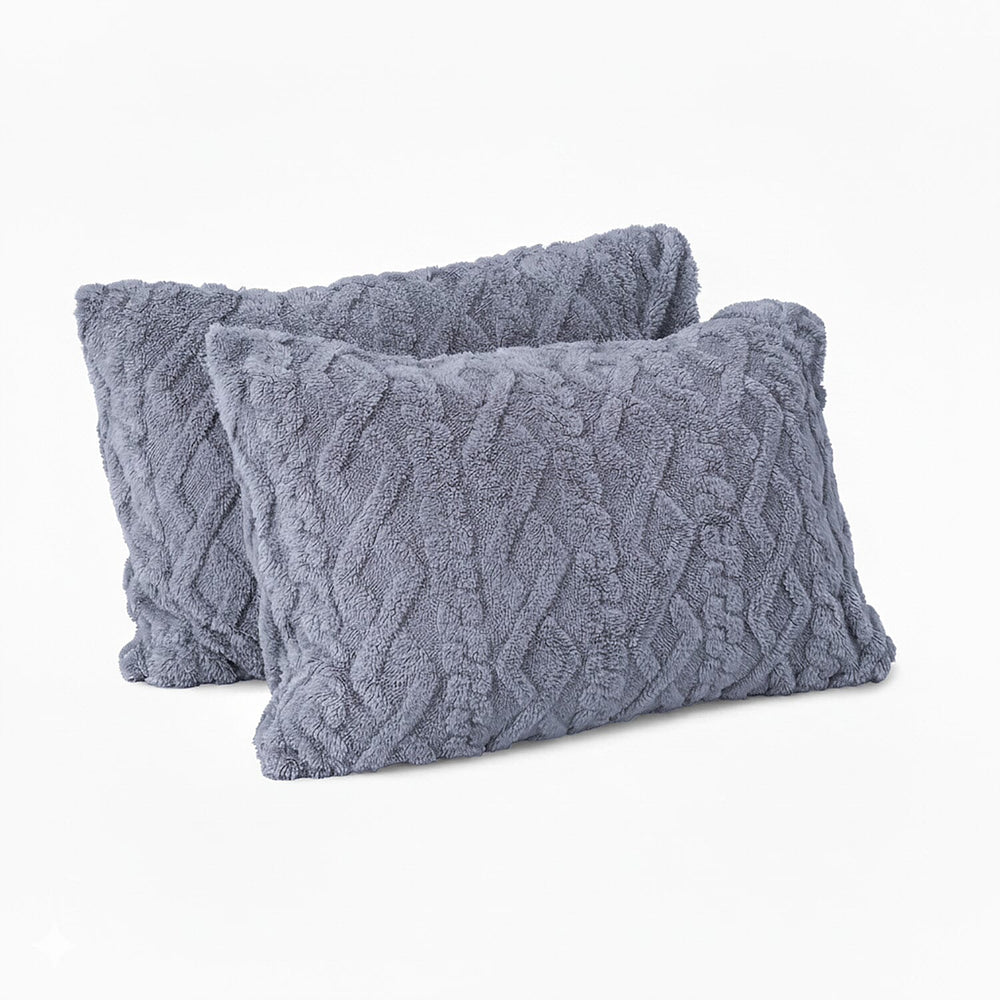 Hush Haven Jacquard Solid Comforter and Duvet (Size 200x1 cm) - Grey & White