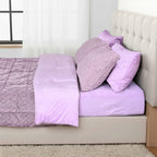 Hush Haven Jacquard Solid Comforter and Duvet (Size 200x1 cm) - Pink & White