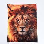 THE HOME DECOR BONANZA - Hush Haven Lion Face Digital Print Home Decor Flannel Blanket (150x200 cm) - Lion