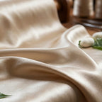 Hush Haven 100% Mulberry Silk Duvet Cover - Two Pillowcases Set with Mother of Pearl Buttons (225 x 220cm) - Grey