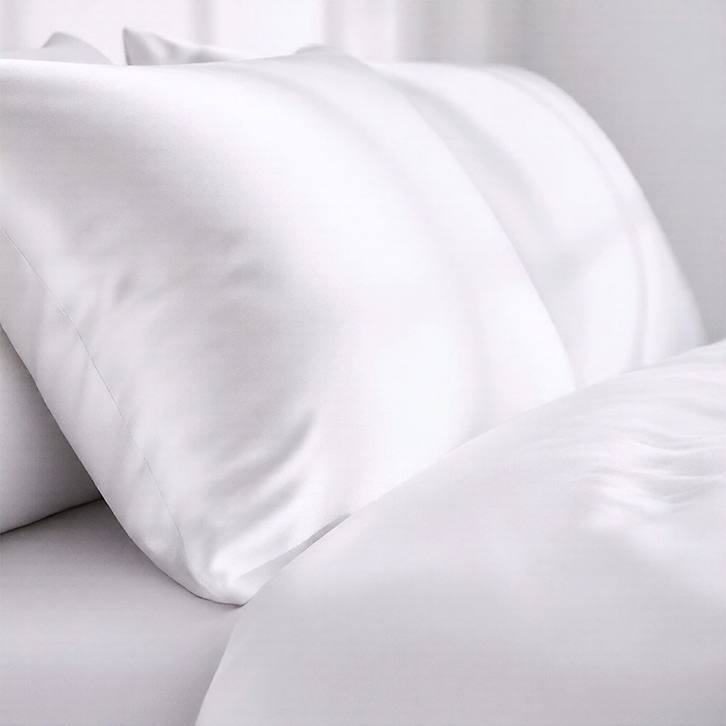 Hush Haven 100% Mulberry Silk Pillowcase with MOP Button (50x75 cm) - Ivory