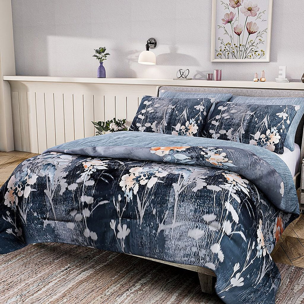 Hush Haven 3-Piece Comforter Set Inc. 1 comforter - 2 Pillowcases with 250 gsm Filling (UK Double) - Green