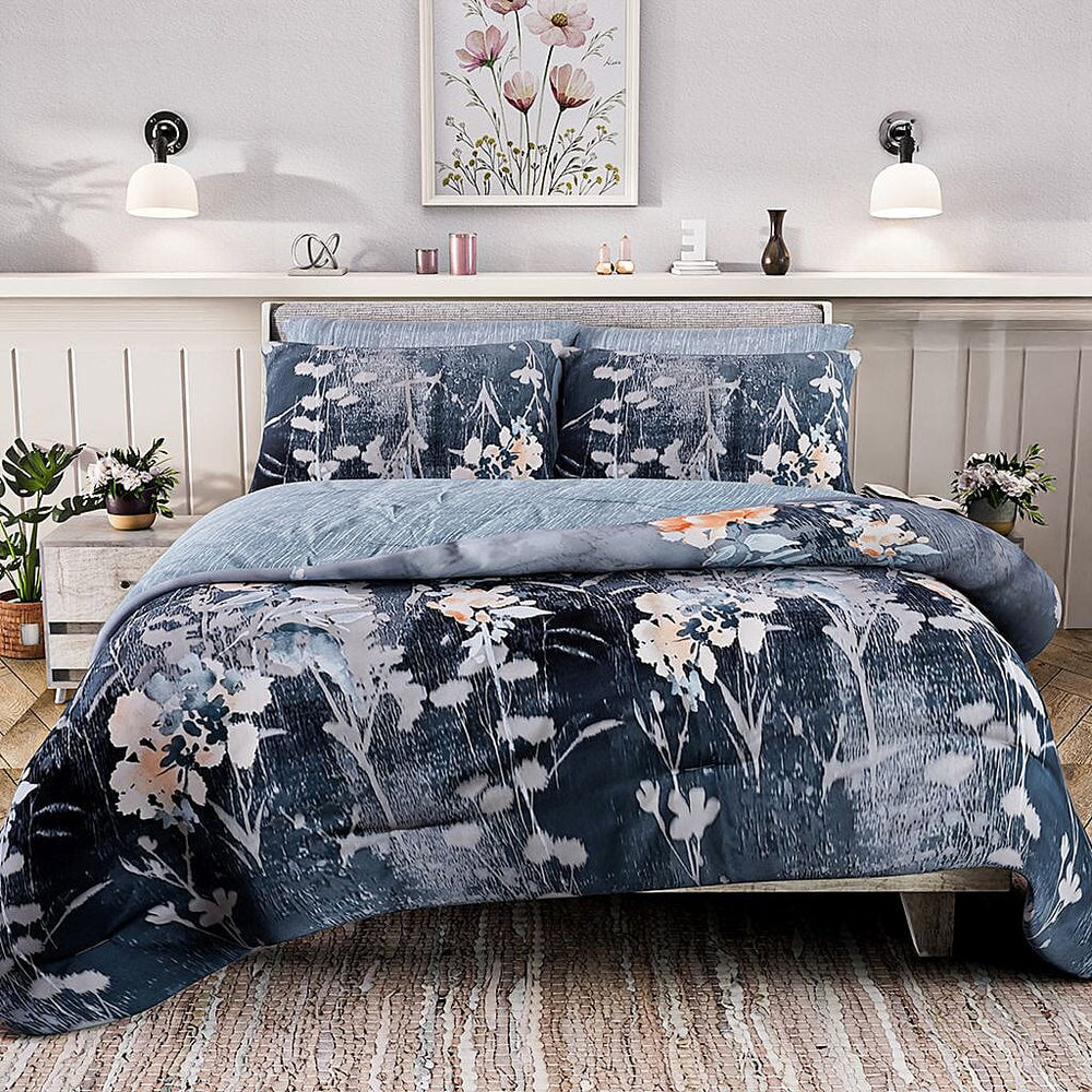 Hush Haven 3-Piece Comforter Set Inc. 1 comforter - 2 Pillowcases with 250 gsm Filling (UK Double) - Green