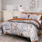 THE CLOSEOUT BUY - Hush Haven 3-Piece Comforter Set Inc. 1 comforter - 2 Pillowcases with 250 gsm Filling (UK Double) - Grey - SEASONS FIRST COMFORTER OFFER
