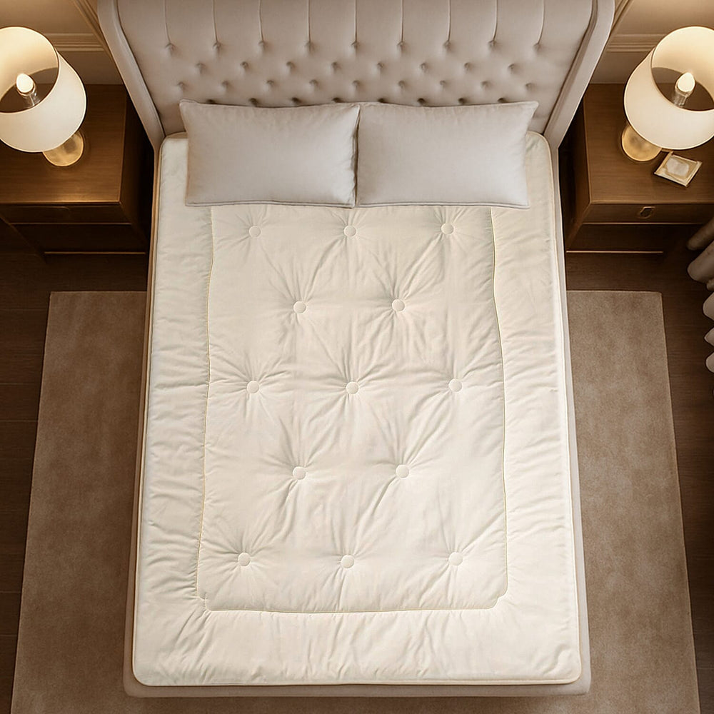 Hush Haven Silk Blend Patterned Duvet - All-Season Quilt (Size 135x200cm) - Single