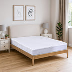 Hush Haven Tencel Waterproof Mattress Protector (Size 90 x190 cm) - White