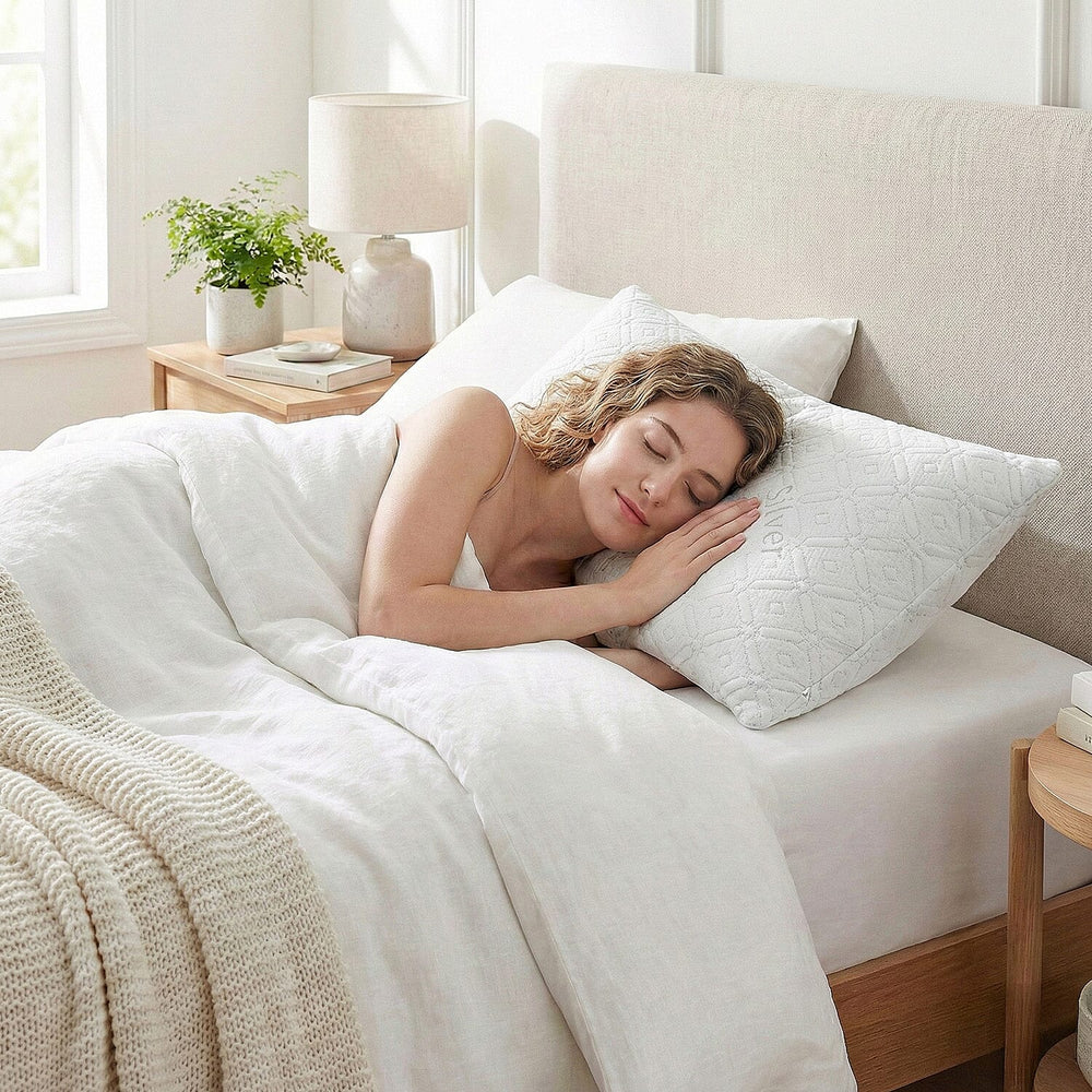 Pack of 2 - Hush Haven Silver thread Waterproof Pillow Protectors 220GSM - White