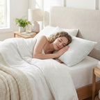 Pack of 2 - Hush Haven Silver thread Waterproof Pillow Protectors 220GSM - White