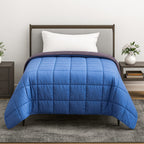 Hush Haven 7-Layer Weighted Reversible Blanket (150x200cm) - Navy - Grey