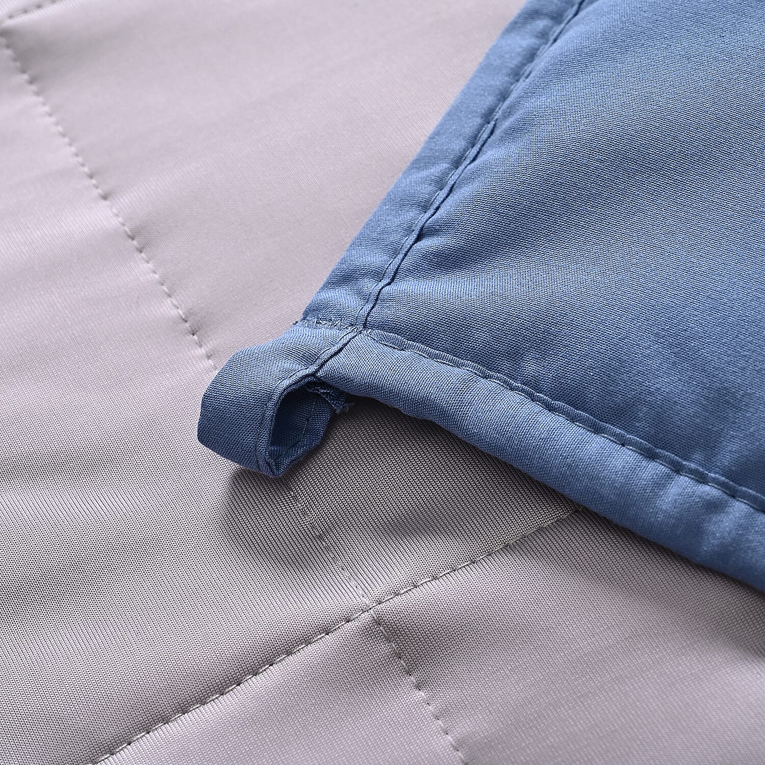 Hush Haven 7-Layer Weighted Reversible Blanket (150x200cm) - Navy - Grey