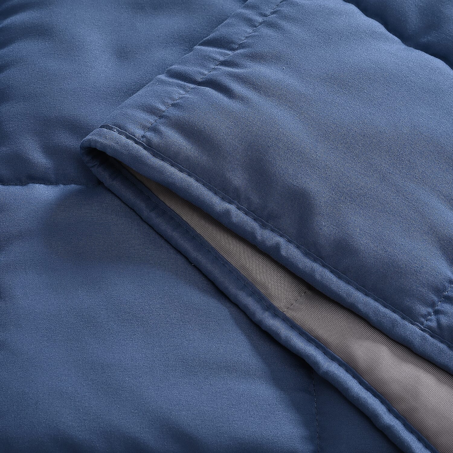 Hush Haven 7-Layer Weighted Reversible Blanket (150x200cm) - Navy - Grey