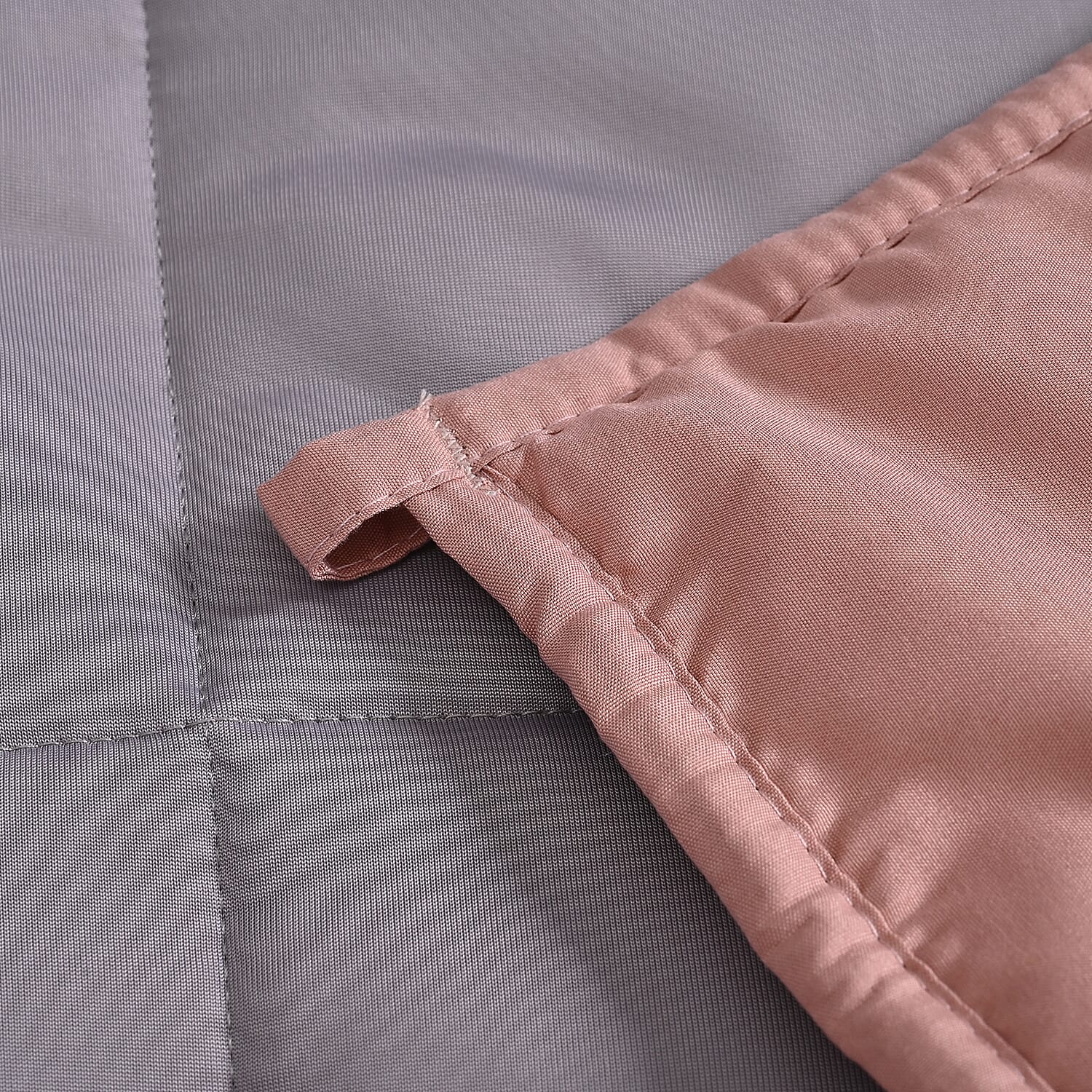 Hush Haven 7-Layer Weighted Reversible Blanket (150x200cm) - Pink - Grey