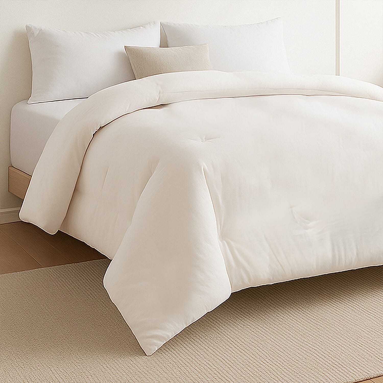 Hush Haven Soybean Fiber Blend Quilt (200x200cm) - Cream