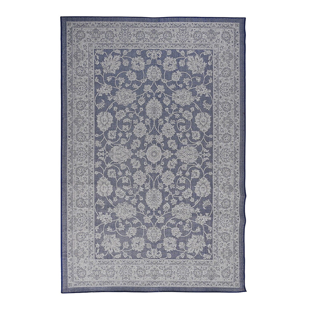 ONE TIME OFFER - Hush Haven Traditional Ornate Pattern Pile Rug (180x120 Cm) - Blue