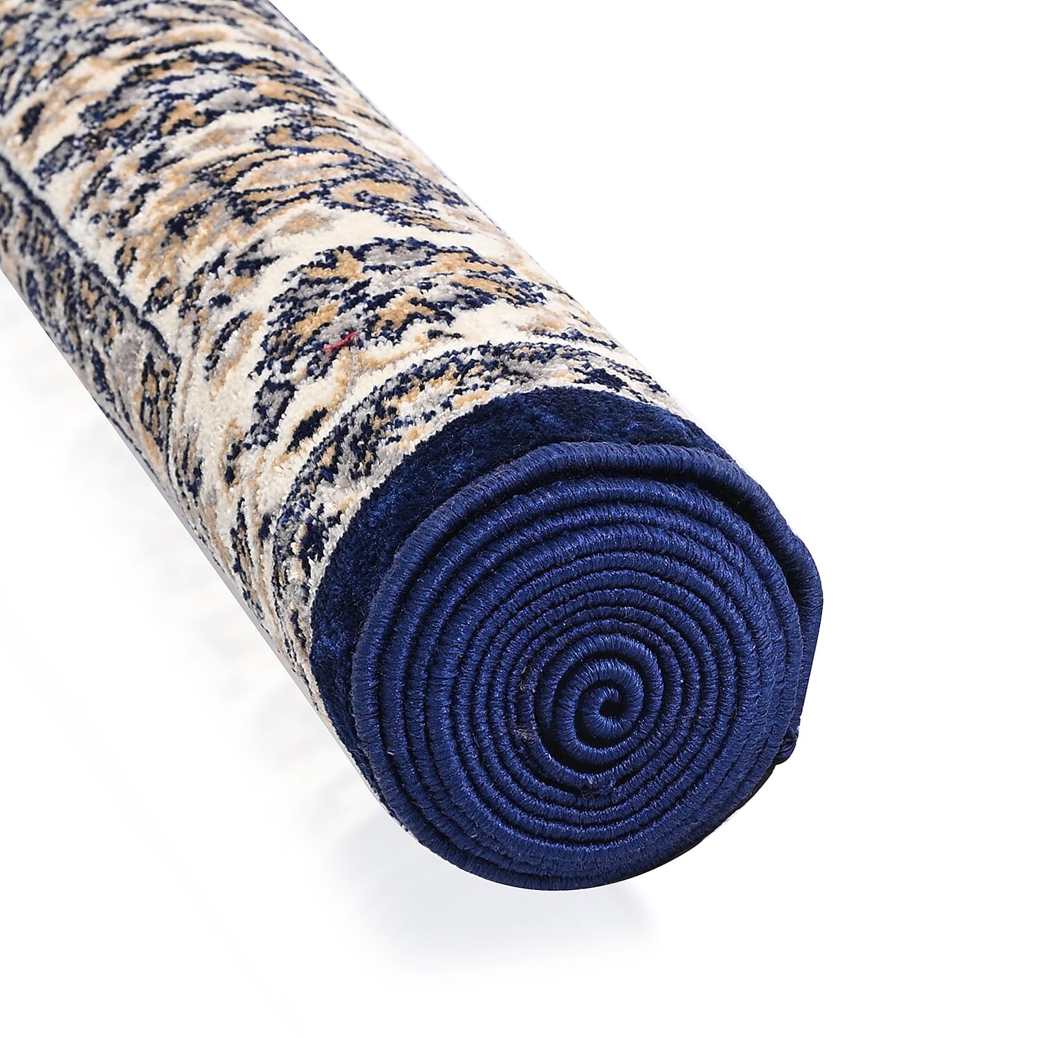 ONE TIME OFFER - Hush Haven Traditional Ornate Pattern Pile Rug (180x120 Cm) - Blue