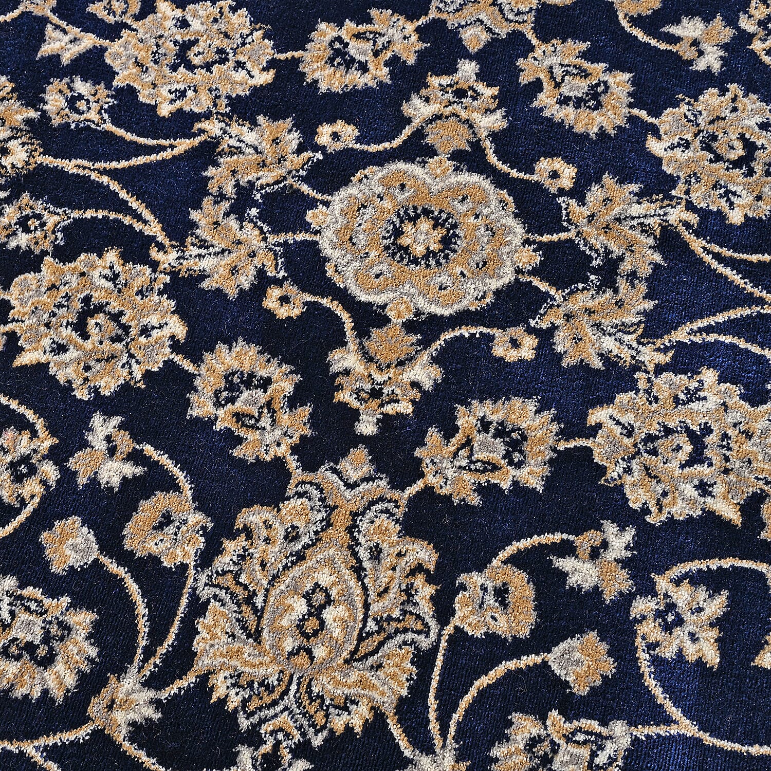 ONE TIME OFFER - Hush Haven Traditional Ornate Pattern Pile Rug (180x120 Cm) - Blue
