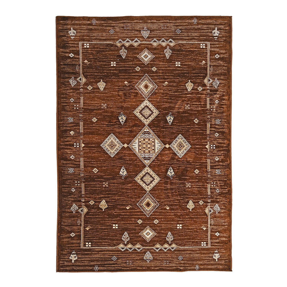ONE TIME OFFER - Hush Haven Traditional Pattern Pile Rug (180x120 Cm) - Golden