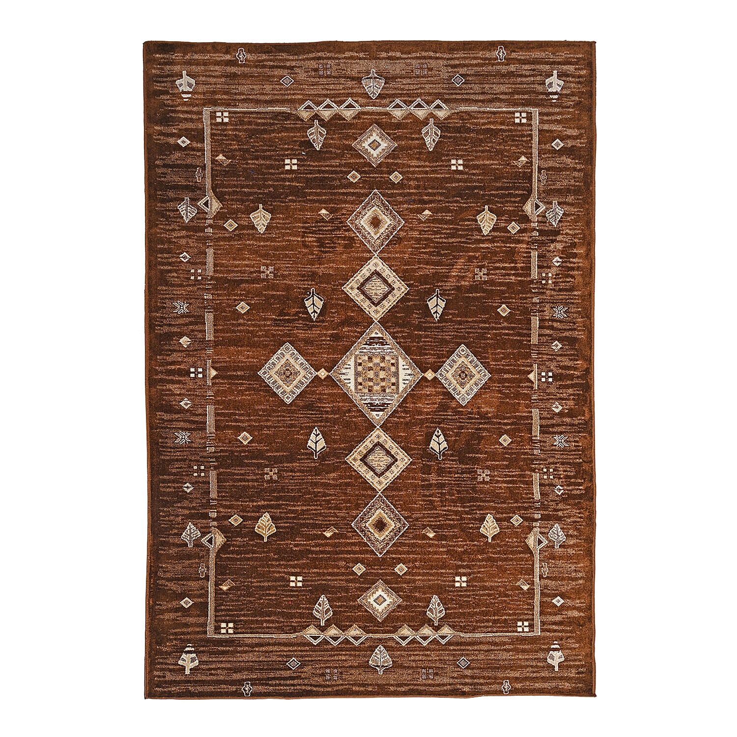 ONE TIME OFFER - Hush Haven Traditional Pattern Pile Rug (180x120 Cm) - Golden