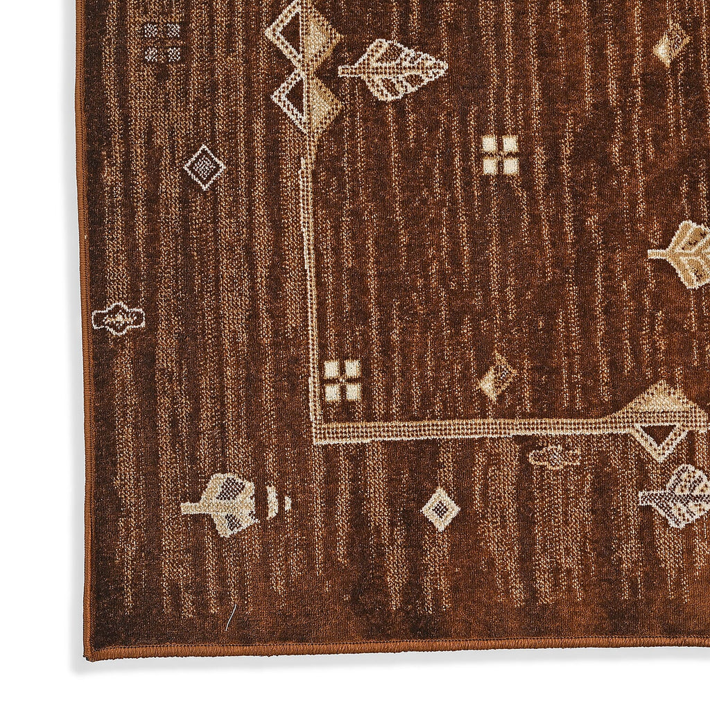 ONE TIME OFFER - Hush Haven Traditional Pattern Pile Rug (180x120 Cm) - Golden
