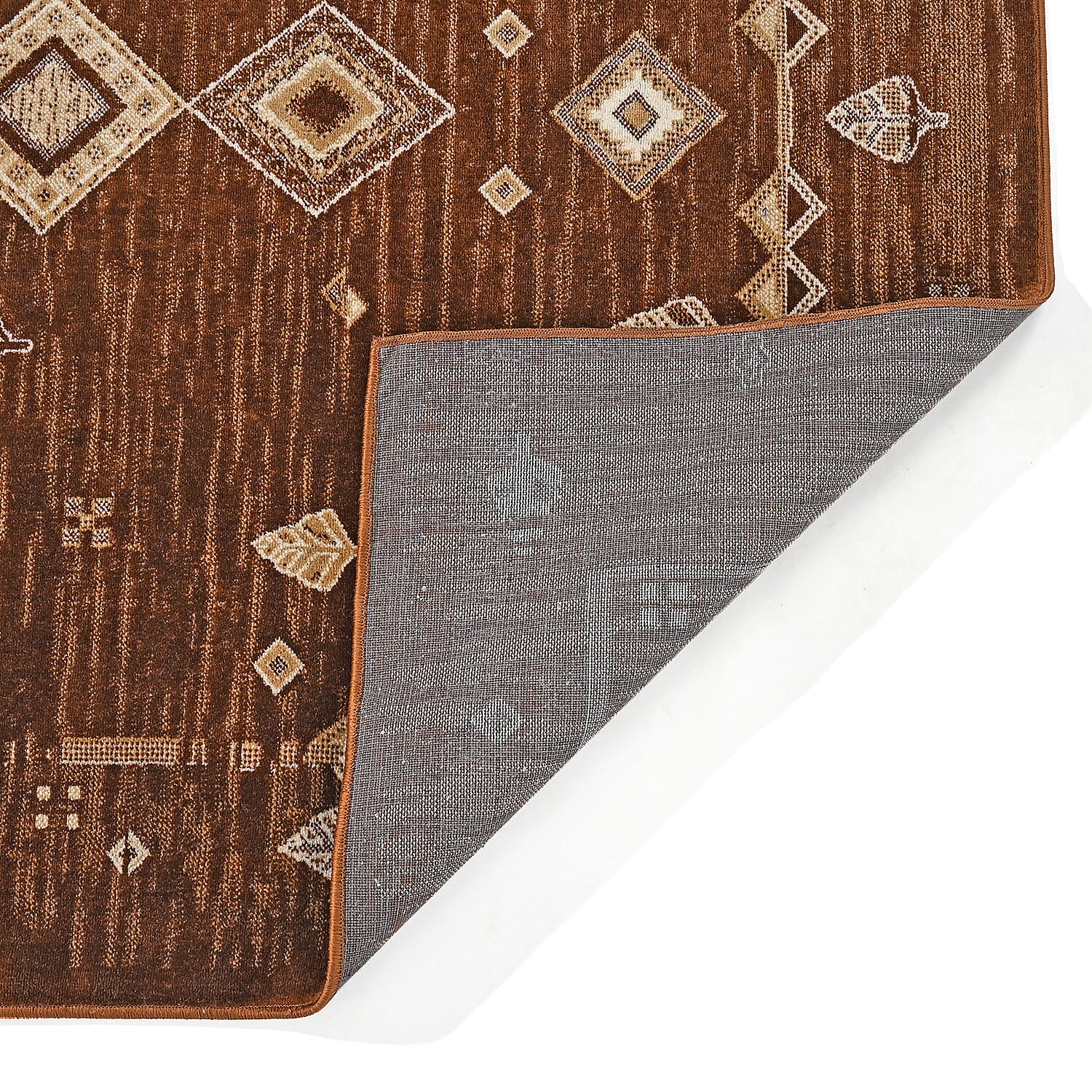 ONE TIME OFFER - Hush Haven Traditional Pattern Pile Rug (180x120 Cm) - Golden