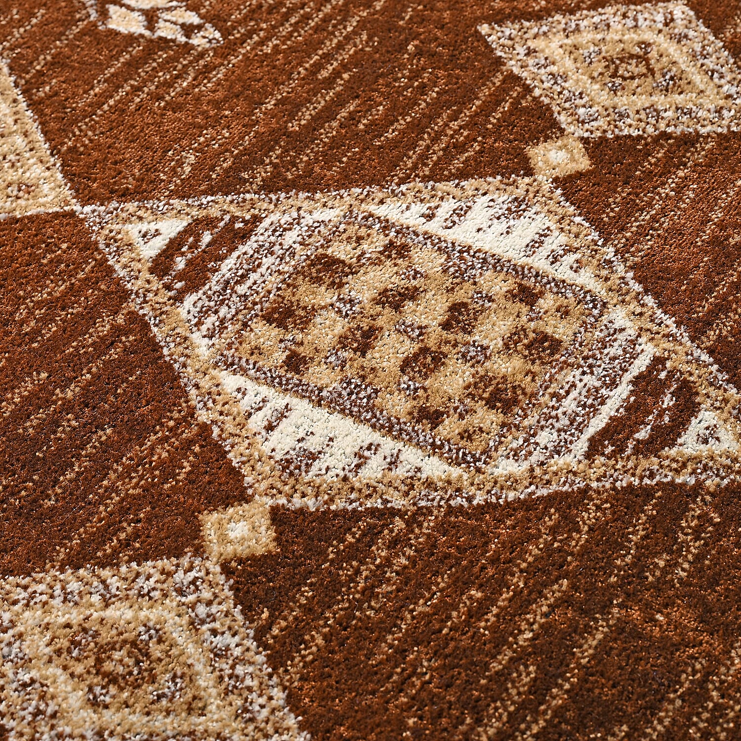 ONE TIME OFFER - Hush Haven Traditional Pattern Pile Rug (180x120 Cm) - Golden