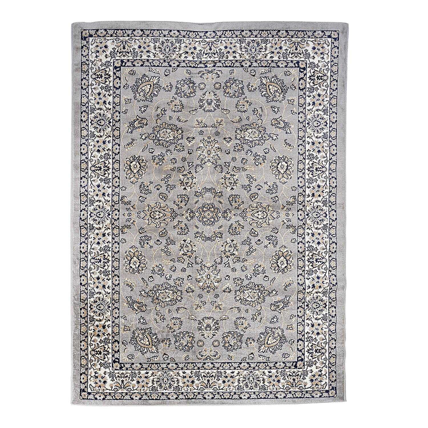 ONE TIME OFFER - Hush Haven Traditional Pattern Pile Rug (180x120 Cm) - Grey