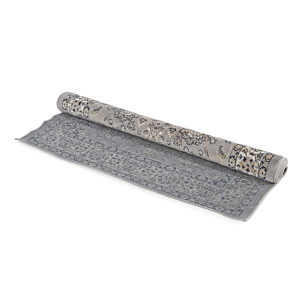 ONE TIME OFFER - Hush Haven Traditional Pattern Pile Rug (180x120 Cm) - Grey