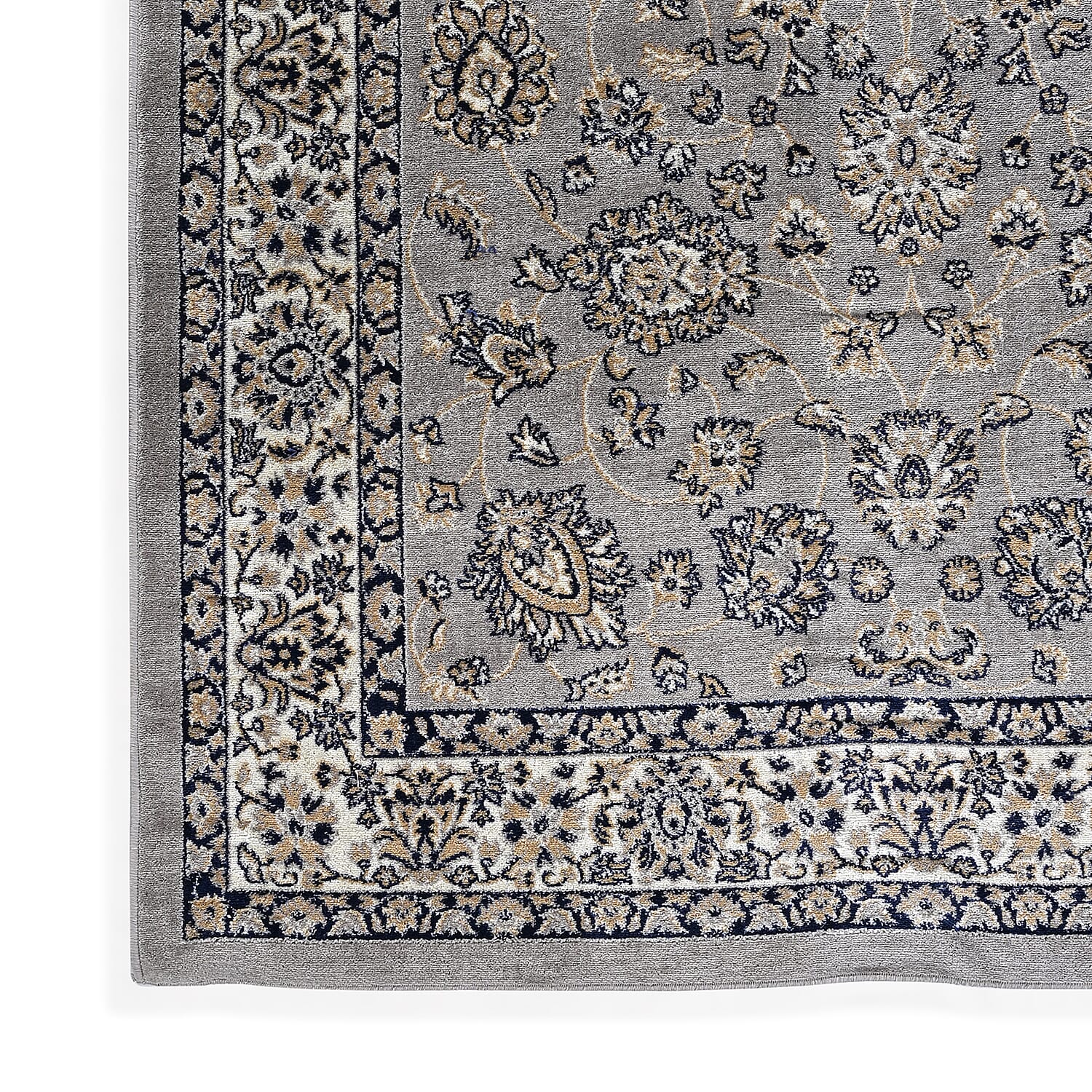 ONE TIME OFFER - Hush Haven Traditional Pattern Pile Rug (180x120 Cm) - Grey