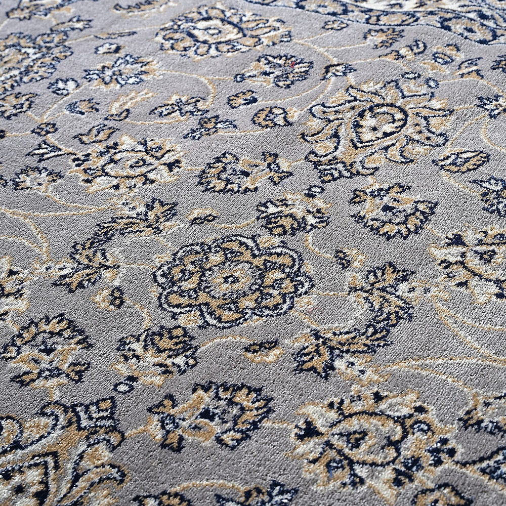 ONE TIME OFFER - Hush Haven Traditional Pattern Pile Rug (180x120 Cm) - Grey