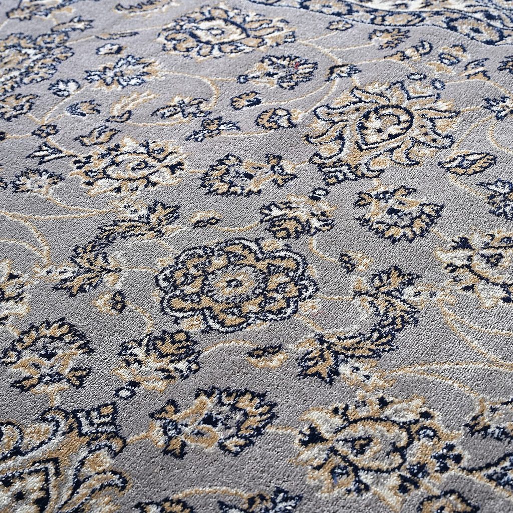 ONE TIME OFFER - Hush Haven Traditional Pattern Pile Rug (180x120 Cm) - Grey