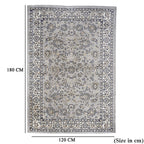 ONE TIME OFFER - Hush Haven Traditional Pattern Pile Rug (180x120 Cm) - Grey