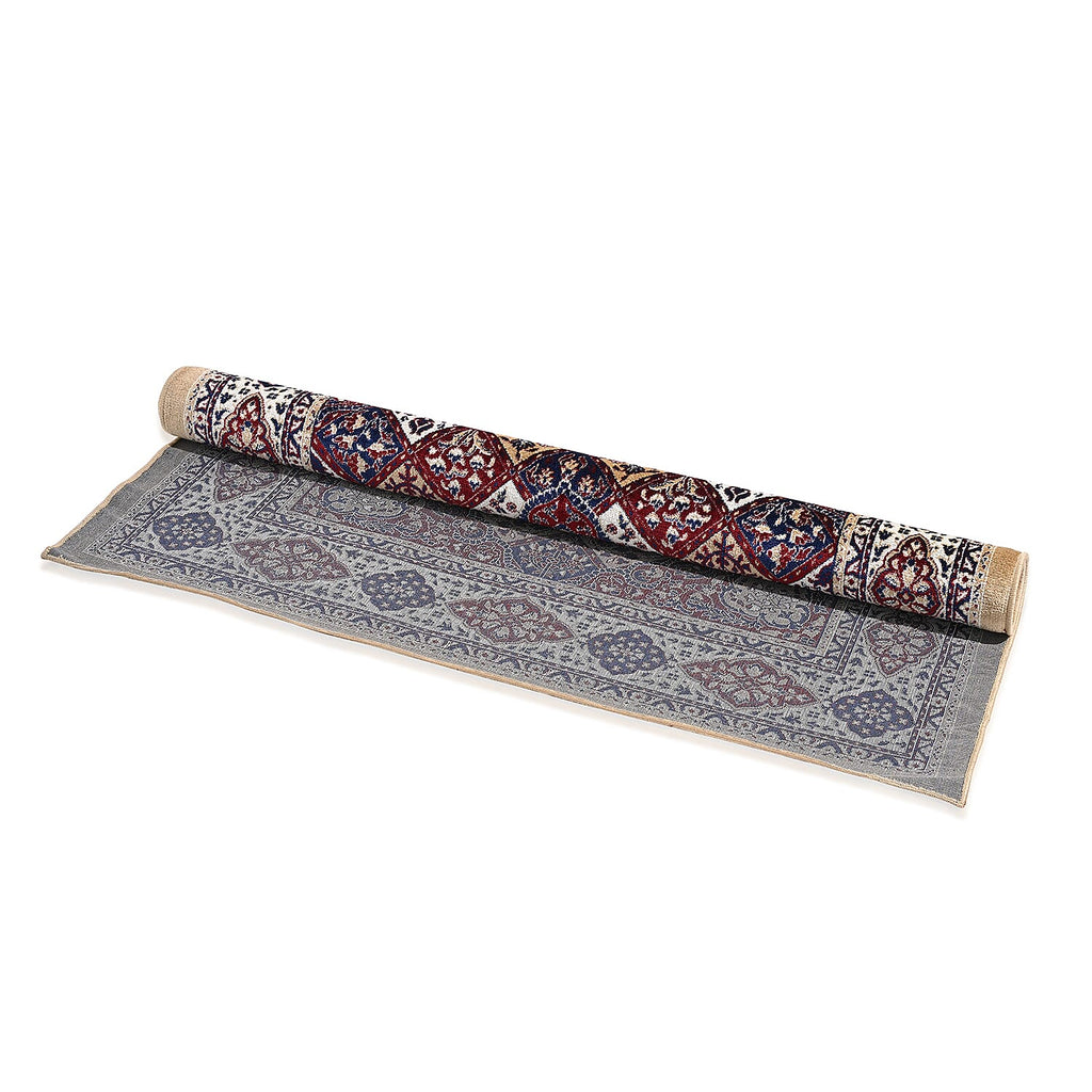 ONE TIME OFFER - Hush Haven Traditional Pattern Pile Rug (180x120 Cm) - Red