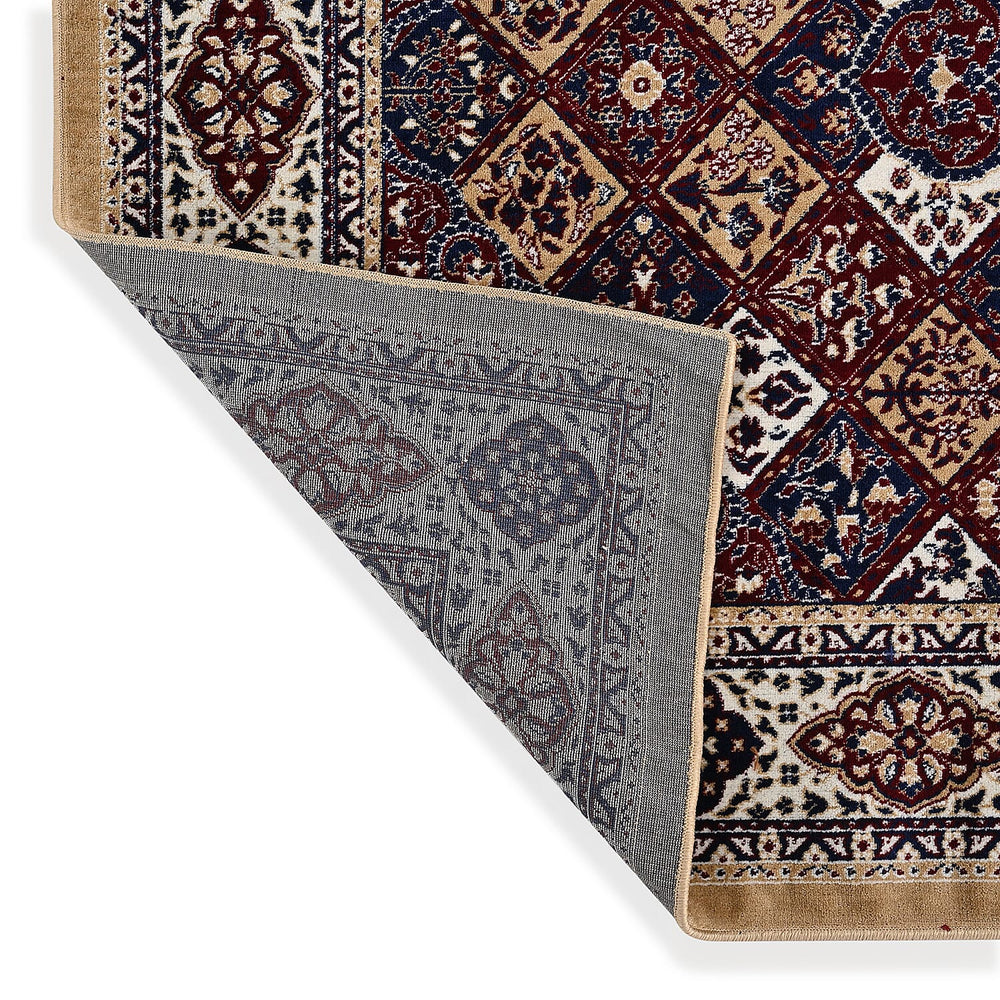 ONE TIME OFFER - Hush Haven Traditional Pattern Pile Rug (180x120 Cm) - Red