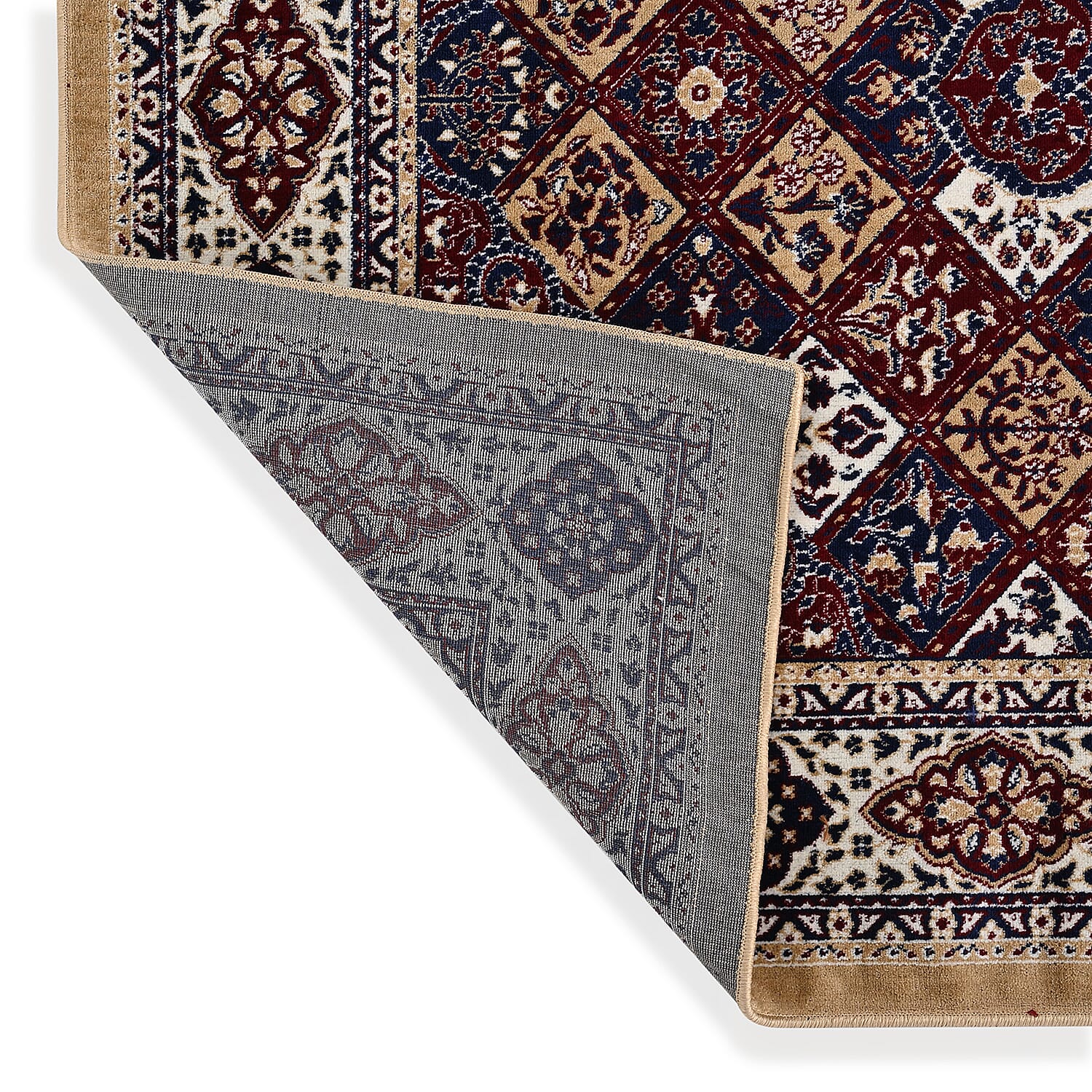 ONE TIME OFFER - Hush Haven Traditional Pattern Pile Rug (180x120 Cm) - Red
