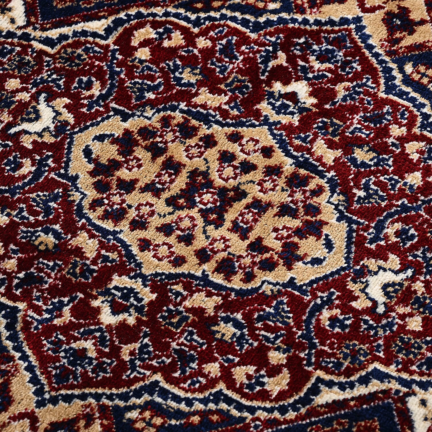 ONE TIME OFFER - Hush Haven Traditional Pattern Pile Rug (180x120 Cm) - Red