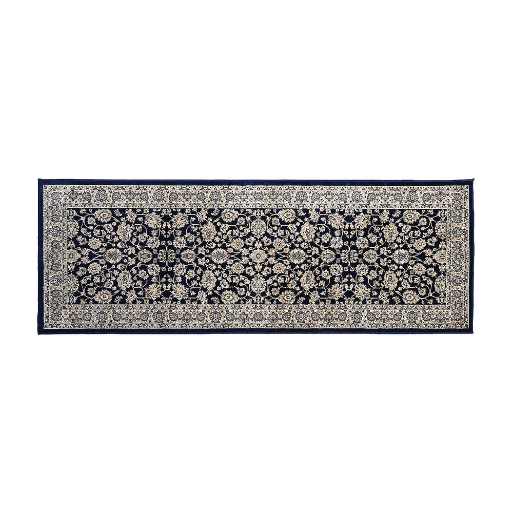Hush Haven Patterned Rug and Door Mat (Size 66x1 cm) - Blue