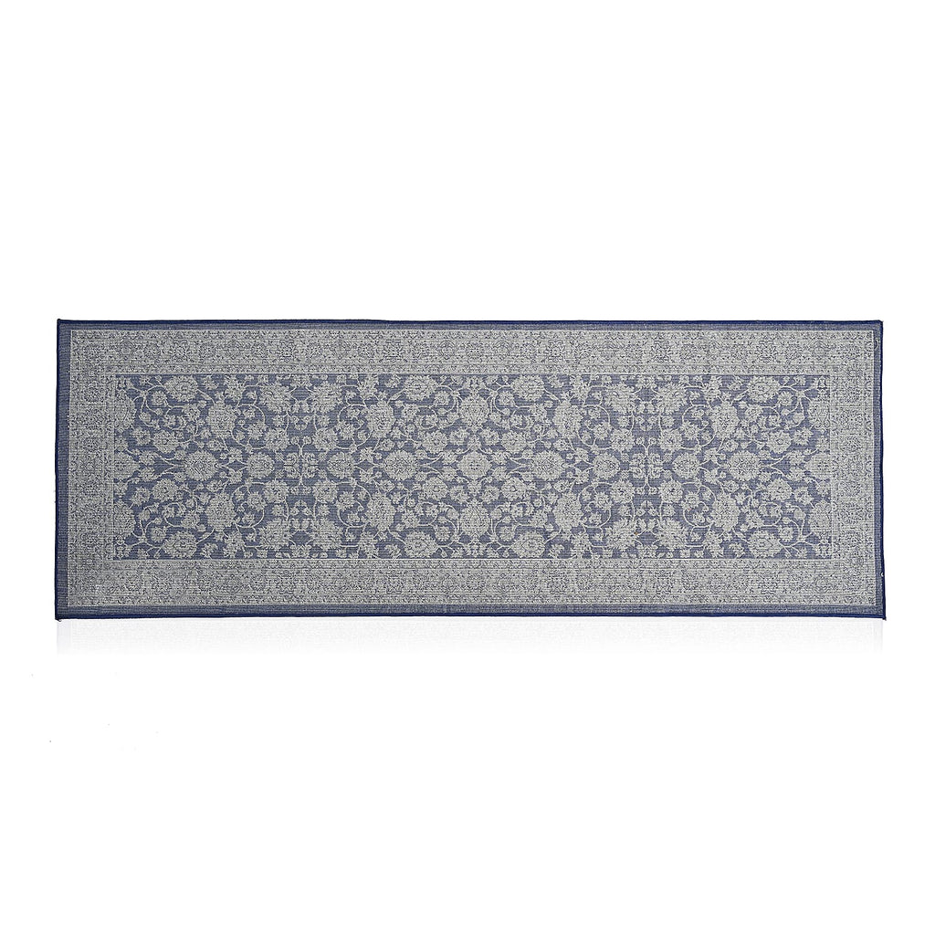 Hush Haven Patterned Rug and Door Mat (Size 66x1 cm) - Blue