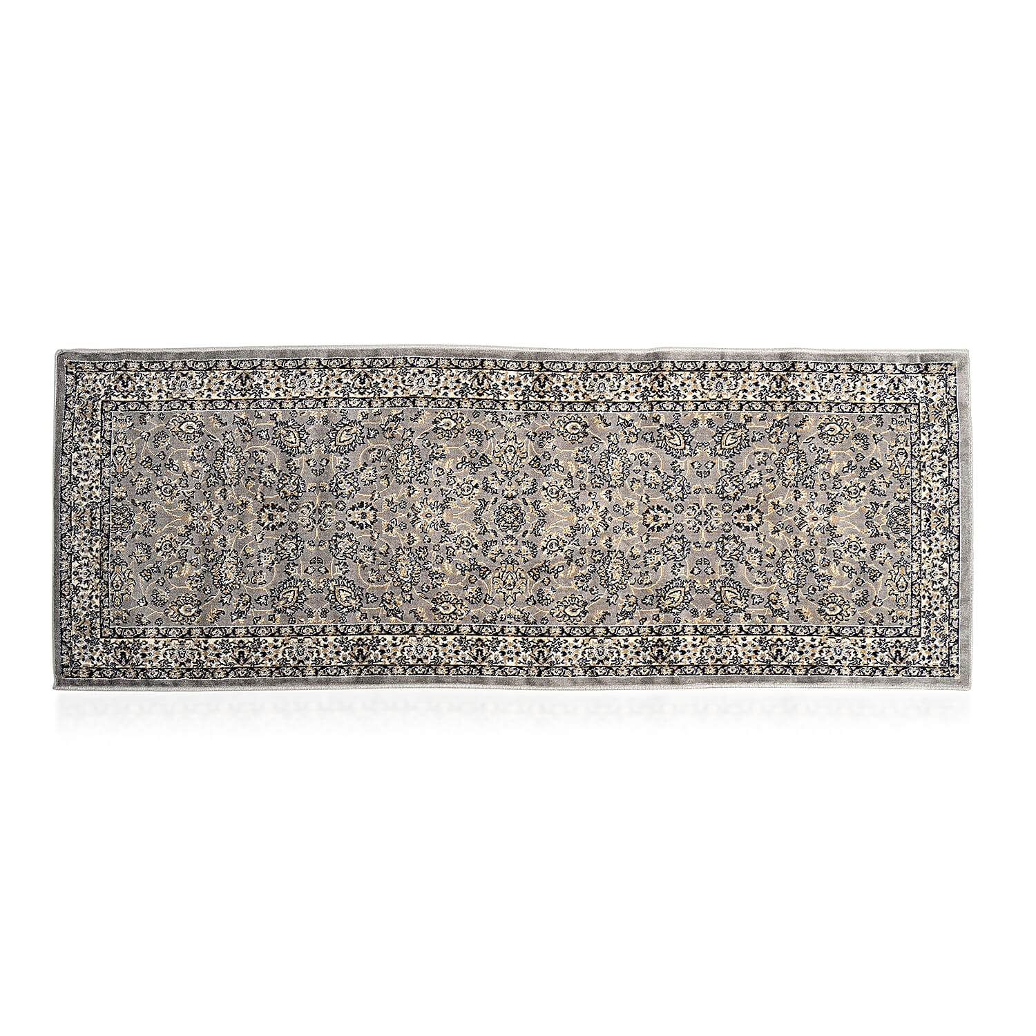 Hush Haven Patterned Rug and Door Mat (Size 66x1 cm) - Grey