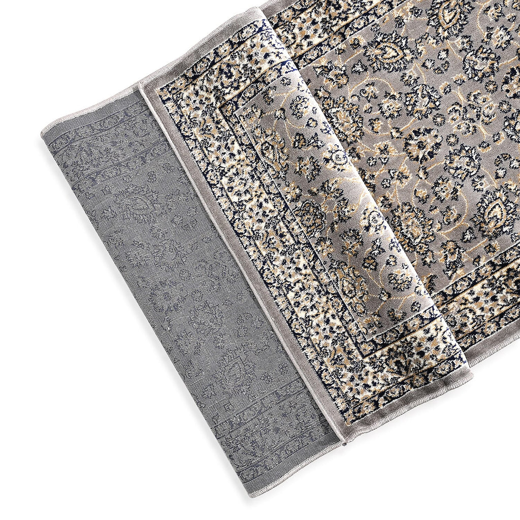 Hush Haven Patterned Rug and Door Mat (Size 66x1 cm) - Grey