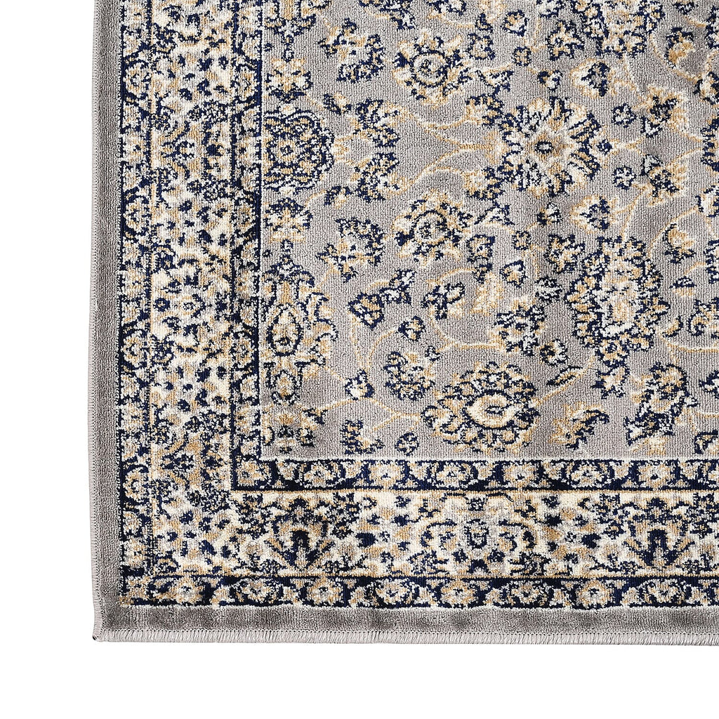 Hush Haven Patterned Rug and Door Mat (Size 66x1 cm) - Grey