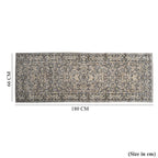 Hush Haven Patterned Rug and Door Mat (Size 66x1 cm) - Grey