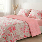 Hush Haven Printed Comforter and Duvet (Size 200x1 cm) - Pink