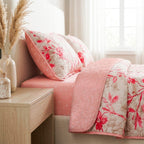 Hush Haven Printed Comforter and Duvet (Size 200x1 cm) - Pink