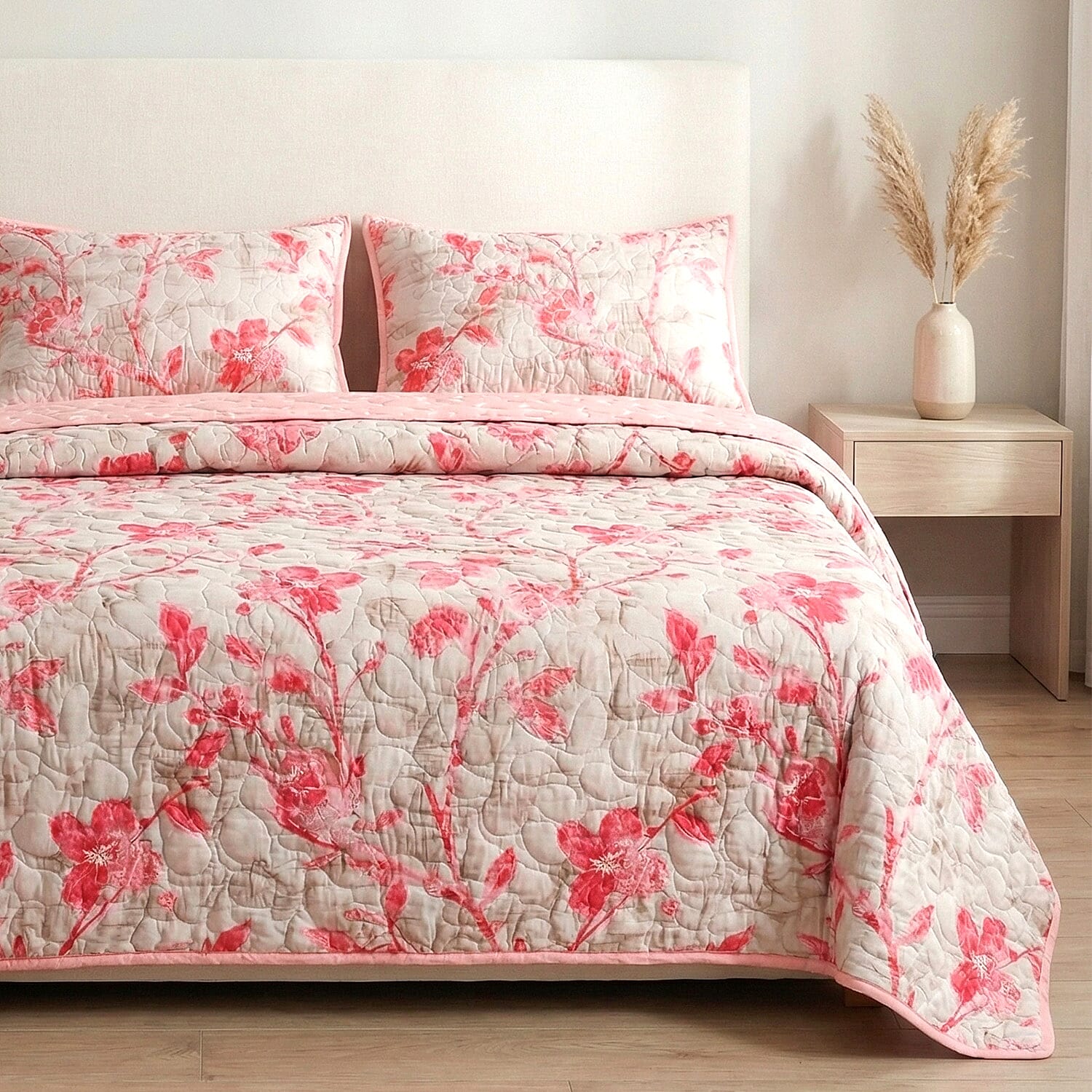 Hush Haven Printed Comforter and Duvet (Size 200x1 cm) - Pink