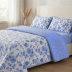 Hush Haven Printed Comforter and Duvet (Size 225x1 cm) - Blue