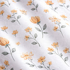 Hush Haven 6-Piece Floral Digital Print Duvet Set - inc. Reversible Quilt Cover, Fitted Sheet, 2 Housewife Pillowcases and 2 Oxford Pillowcases (200 x 200cm) - White - Porange
