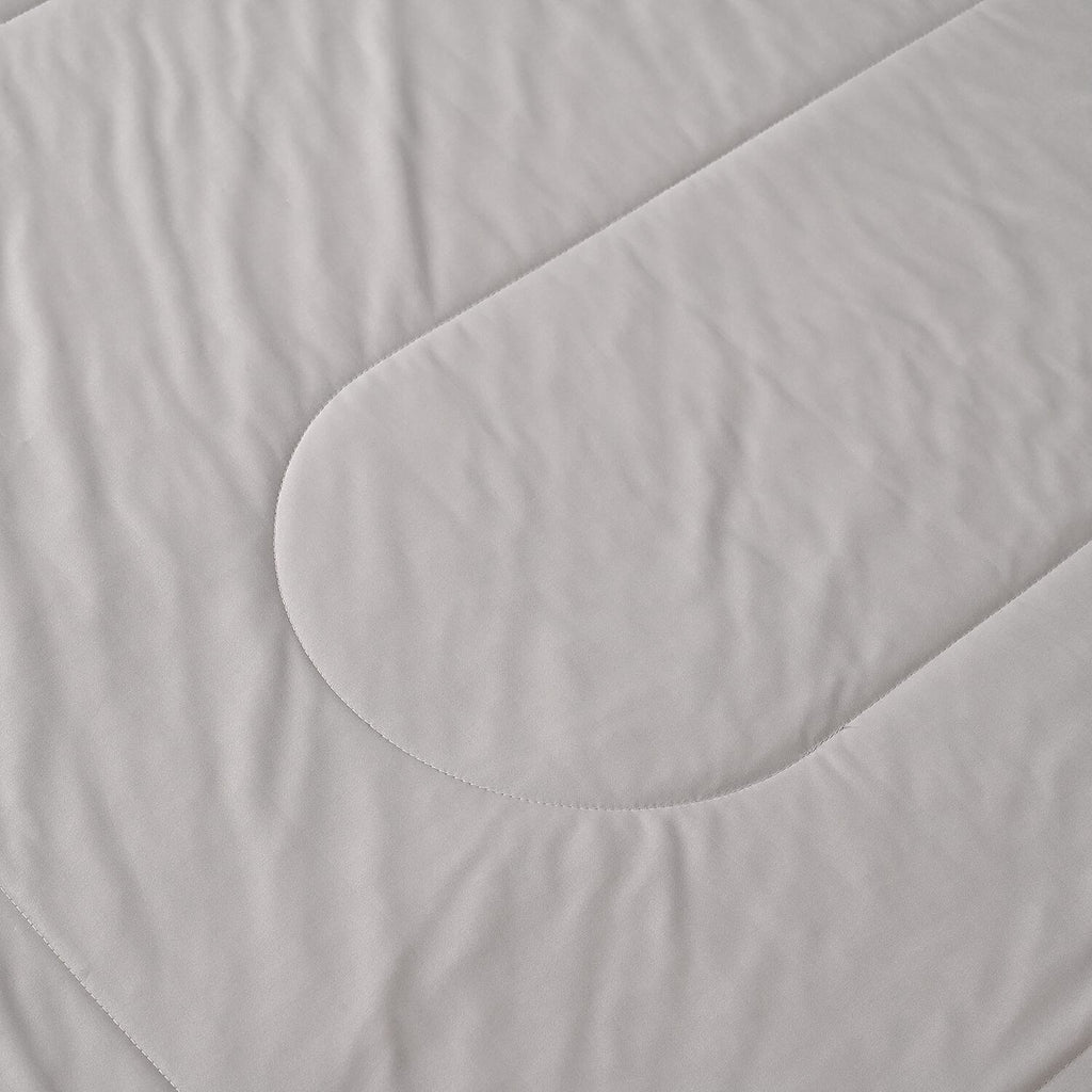 Hush Haven Reversible Two-Tone Patterned Ultra-Cooling Quilt (Size 229X173cm) - Grey