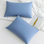 Hush Haven - Set of 2 Soft - Breathable Bamboo Pillowcases (Size 75x50cm) - Blue